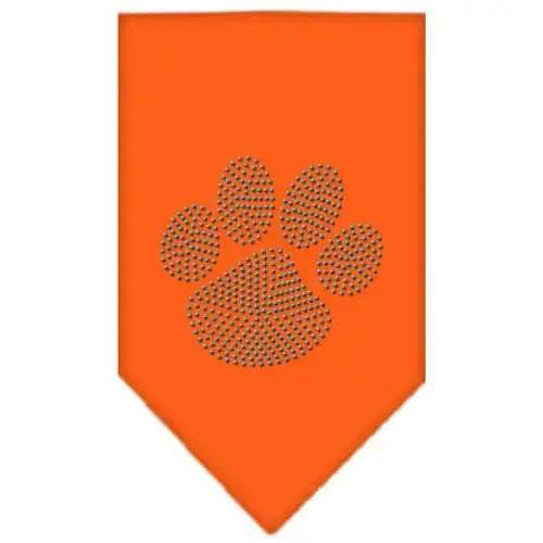 Paw-Blue-Rhinestone-Bandana-Orange-Small-GreatEagleInc-319127724