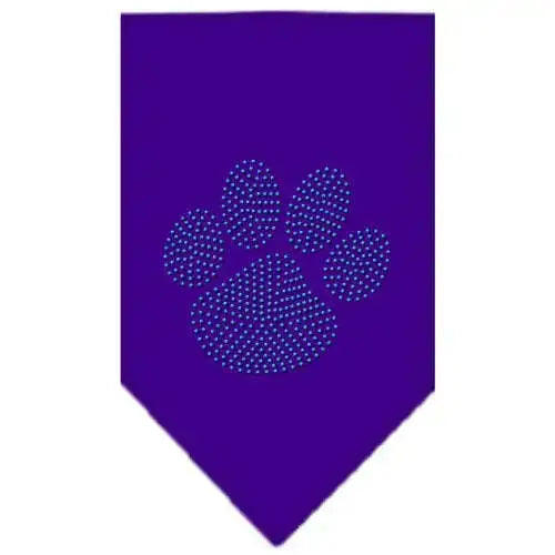 Paw-Blue-Rhinestone-Bandana-Purple-Large-GreatEagleInc-319128898