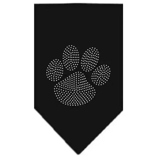 Paw-Clear-Rhinestone-Bandana-Black-Small-GreatEagleInc-319127288