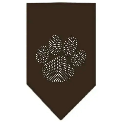 Paw-Clear-Rhinestone-Bandana-Cocoa-Small-GreatEagleInc-333788913