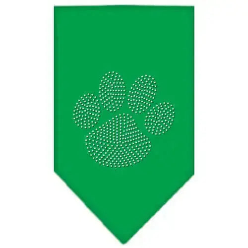 Paw-Clear-Rhinestone-Bandana-Emerald-Green-Small-GreatEagleInc-319127039