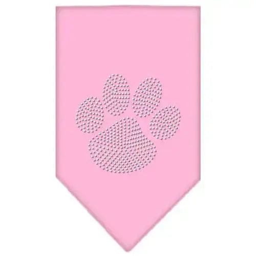 Paw-Clear-Rhinestone-Bandana-Light-Pink-Small-GreatEagleInc-319126849