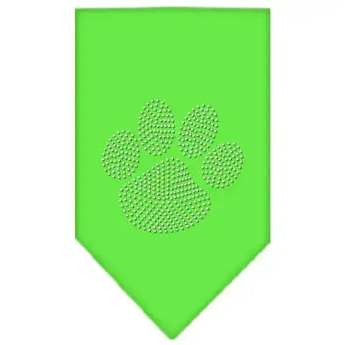 Paw-Clear-Rhinestone-Bandana-Lime-Green-Small-GreatEagleInc-319126946