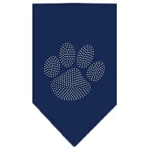 Paw-Clear-Rhinestone-Bandana-Navy-Blue-Small-GreatEagleInc-333788823