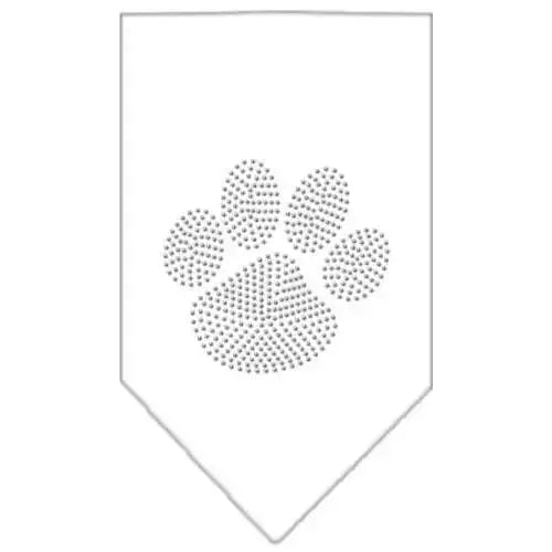 Paw-Clear-Rhinestone-Bandana-White-Large-GreatEagleInc-318546847
