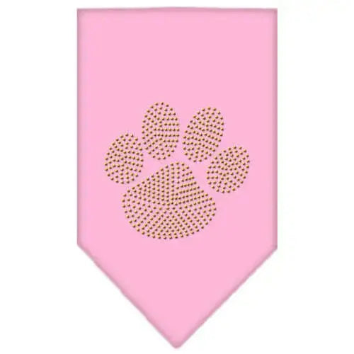 Paw-Gold-Rhinestone-Bandana-Light-Pink-Large-GreatEagleInc-333788655