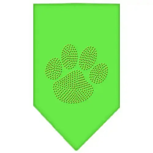 Paw-Gold-Rhinestone-Bandana-Lime-Green-Large-GreatEagleInc-319126021