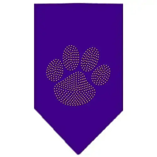 Paw-Gold-Rhinestone-Bandana-Purple-Small-GreatEagleInc-319124757