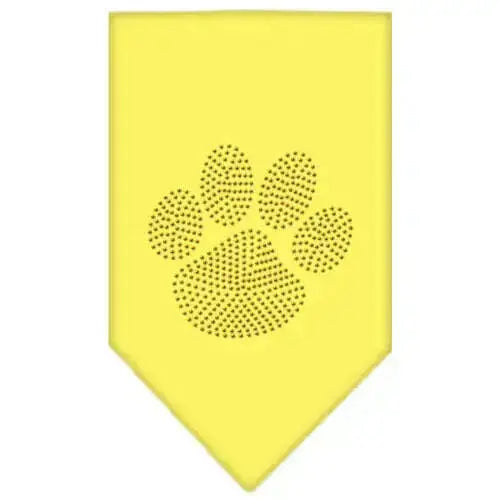 Paw-Gold-Rhinestone-Bandana-Yellow-Small-GreatEagleInc-318593210