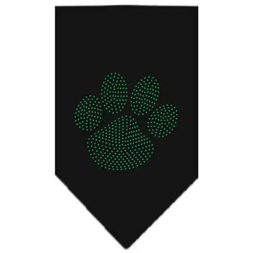 Paw-Green-Rhinestone-Bandana-Black-Small-GreatEagleInc-333788440