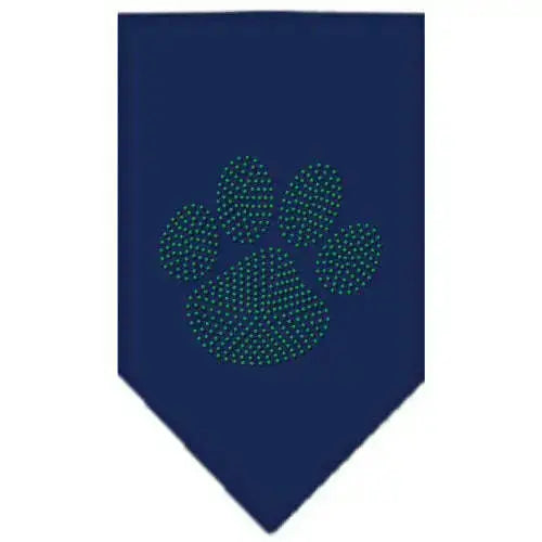 Paw-Green-Rhinestone-Bandana-Navy-Blue-Large-GreatEagleInc-319124444