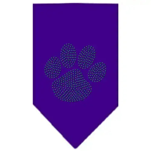 Paw-Green-Rhinestone-Bandana-Purple-Small-GreatEagleInc-319123519