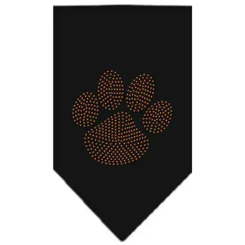 Paw-Orange-Rhinestone-Bandana-Black-Large-GreatEagleInc-319123156