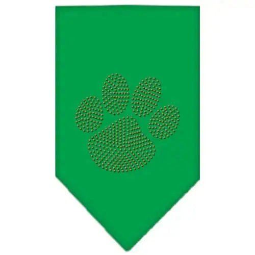 Paw-Orange-Rhinestone-Bandana-Emerald-Green-Large-GreatEagleInc-333788324