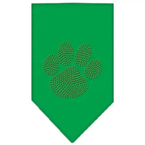 Paw-Orange-Rhinestone-Bandana-Emerald-Green-Large-GreatEagleInc-333788324
