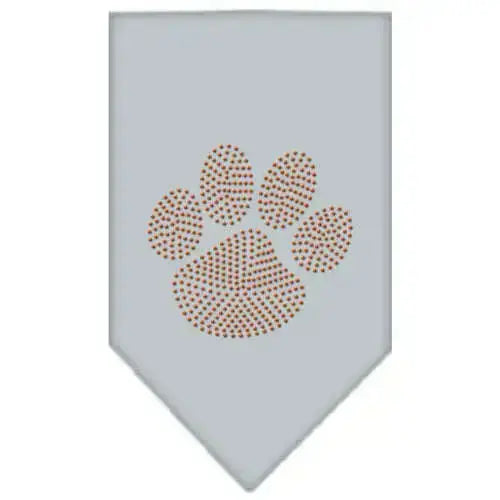 Paw-Orange-Rhinestone-Bandana-Grey-Large-GreatEagleInc-319122833