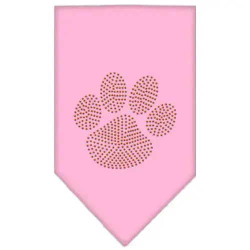Paw-Orange-Rhinestone-Bandana-Light-Pink-Small-GreatEagleInc-319122243