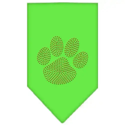 Paw-Orange-Rhinestone-Bandana-Lime-Green-Large-GreatEagleInc-333788229