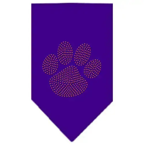 Paw-Orange-Rhinestone-Bandana-Purple-Small-GreatEagleInc-319122055
