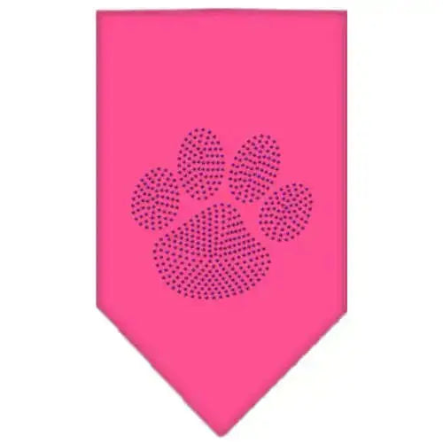 Paw-Purple-Rhinestone-Bandana-Bright-Pink-Large-GreatEagleInc-318547145