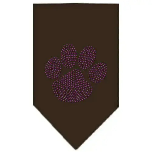 Paw-Purple-Rhinestone-Bandana-Cocoa-Small-GreatEagleInc-333883864