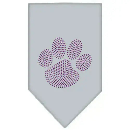 Paw-Purple-Rhinestone-Bandana-Grey-Large-GreatEagleInc-333884183