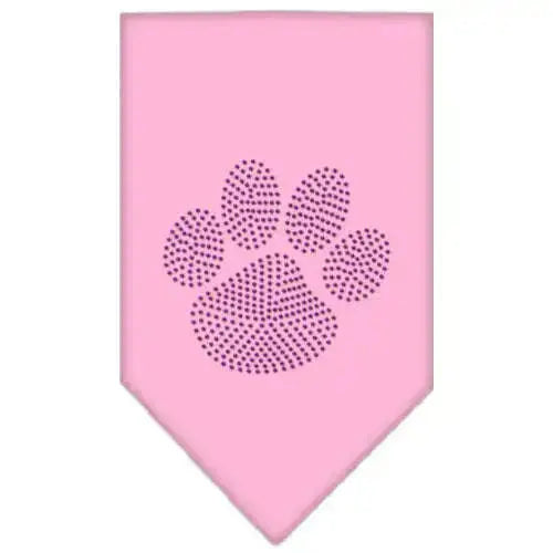 Paw-Purple-Rhinestone-Bandana-Light-Pink-Small-GreatEagleInc-333883621