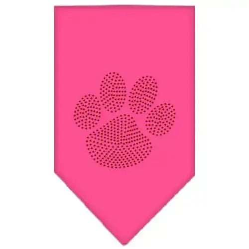 Paw-Red-Rhinestone-Bandana-Bright-Pink-Small-GreatEagleInc-333883284
