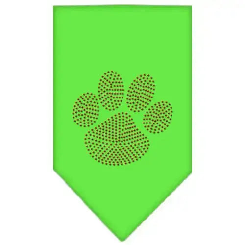 Paw-Red-Rhinestone-Bandana-Lime-Green-Large-GreatEagleInc-318556490