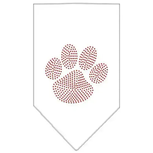 Paw-Red-Rhinestone-Bandana-White-Small-GreatEagleInc-333941794