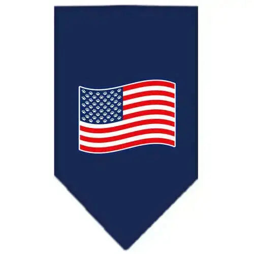 Paws-And-Stripes-Screen-Print-Bandana-Navy-Blue-Large-GreatEagleInc-319149669