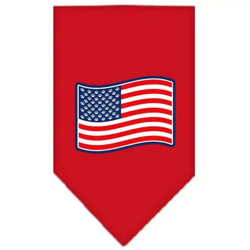 Paws-And-Stripes-Screen-Print-Bandana-Red-Small-GreatEagleInc-319092836