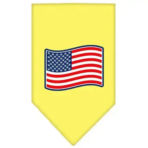Paws-And-Stripes-Screen-Print-Bandana-Yellow-Large-GreatEagleInc-319149172