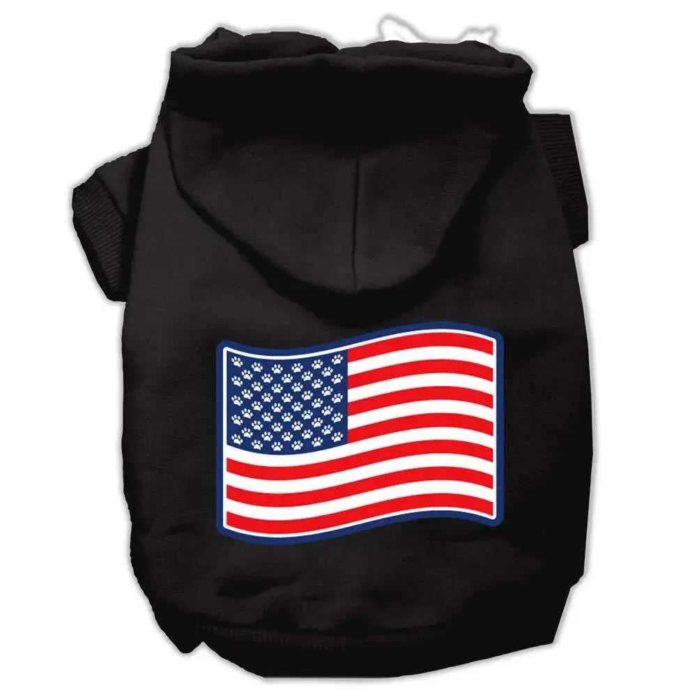 Paws-And-Stripes-Screen-Print-Pet-Hoodies-Black-Xxl-GreatEagleInc-333902094