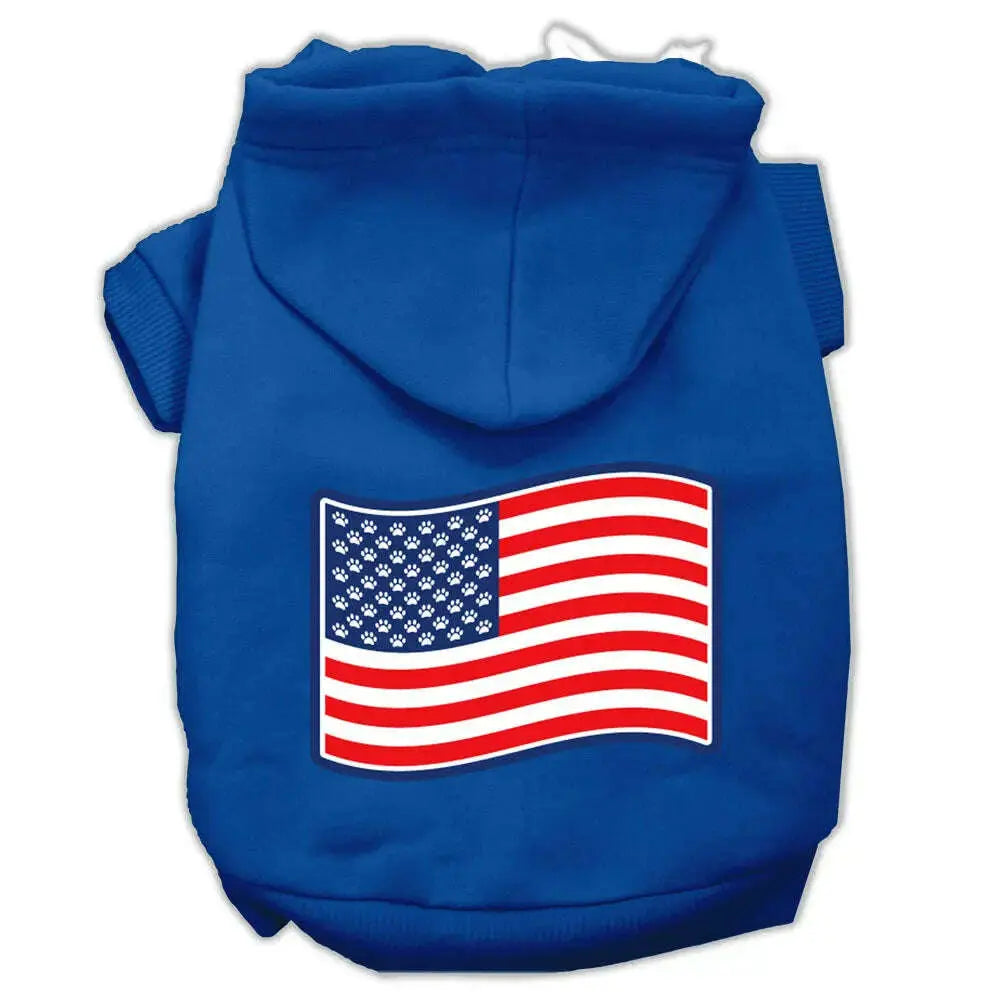 Paws-And-Stripes-Screen-Print-Pet-Hoodies-Blue-Size-Sm-GreatEagleInc-319422914