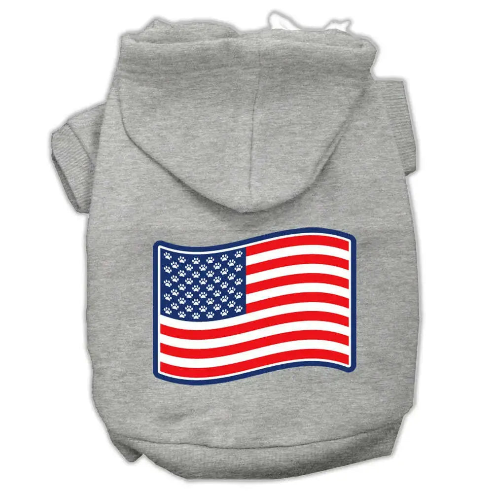 Paws-And-Stripes-Screen-Print-Pet-Hoodies-Grey-Xl-GreatEagleInc-333902265