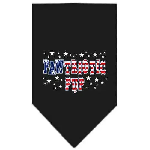 Pawtriotic-Pup-Screen-Print-Bandana-Black-Small-GreatEagleInc-319091531