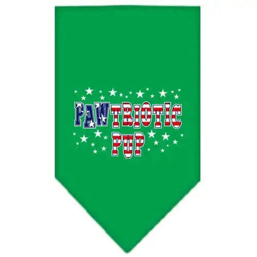 Pawtriotic-Pup-Screen-Print-Bandana-Emerald-Green-Small-GreatEagleInc-319091363