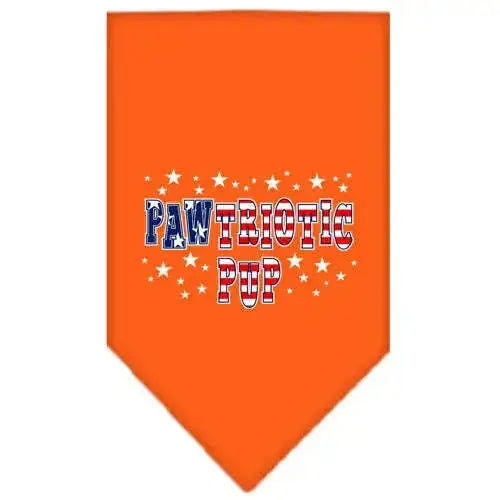 Pawtriotic-Pup-Screen-Print-Bandana-Orange-Small-GreatEagleInc-319091075