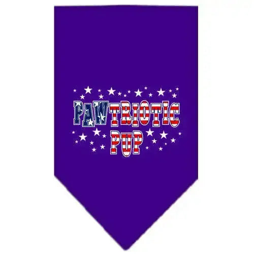 Pawtriotic-Pup-Screen-Print-Bandana-Purple-Small-GreatEagleInc-319090997