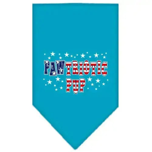 Pawtriotic-Pup-Screen-Print-Bandana-Turquoise-Small-GreatEagleInc-333916010
