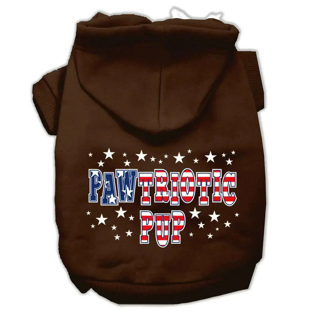 Pawtriotic-Pup-Screen-Print-Pet-Hoodies-Brown-Size-Lg-GreatEagleInc-333901678