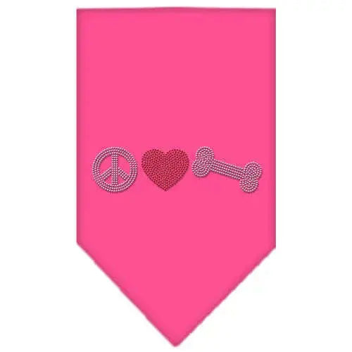 Peace-Love-Bone-Rhinestone-Bandana-Bright-Pink-Small-GreatEagleInc-333882541