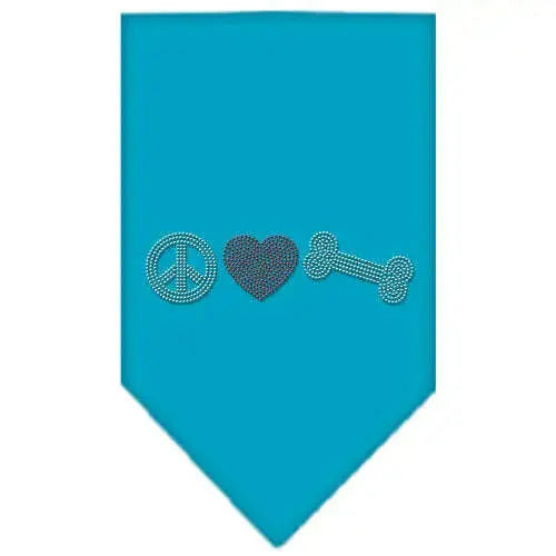 Peace-Love-Bone-Rhinestone-Bandana-Turquoise-Large-GreatEagleInc-333941686