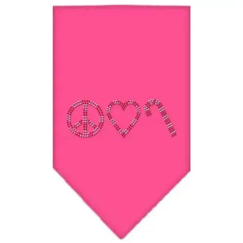 Peace-Love-Candy-Cane-Rhinestone-Bandana-Bright-Pink-Large-GreatEagleInc-318996069