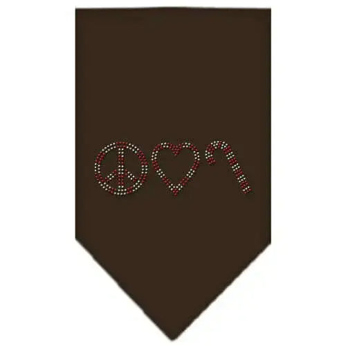 Peace-Love-Candy-Cane-Rhinestone-Bandana-Cocoa-Small-GreatEagleInc-318544347