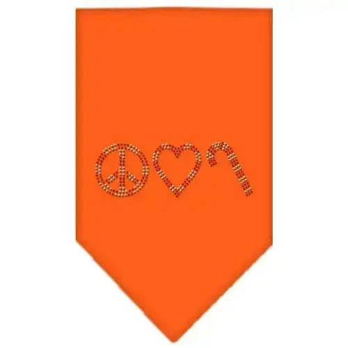Peace-Love-Candy-Cane-Rhinestone-Bandana-Orange-Large-GreatEagleInc-318996559