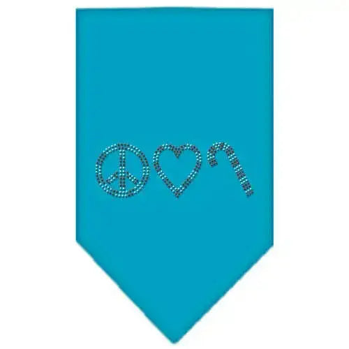 Peace-Love-Candy-Cane-Rhinestone-Bandana-Turquoise-Large-GreatEagleInc-318996775