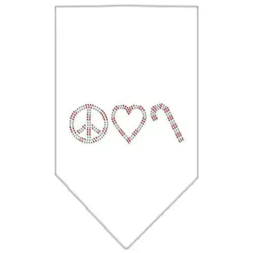 Peace-Love-Candy-Cane-Rhinestone-Bandana-White-Small-GreatEagleInc-318997677