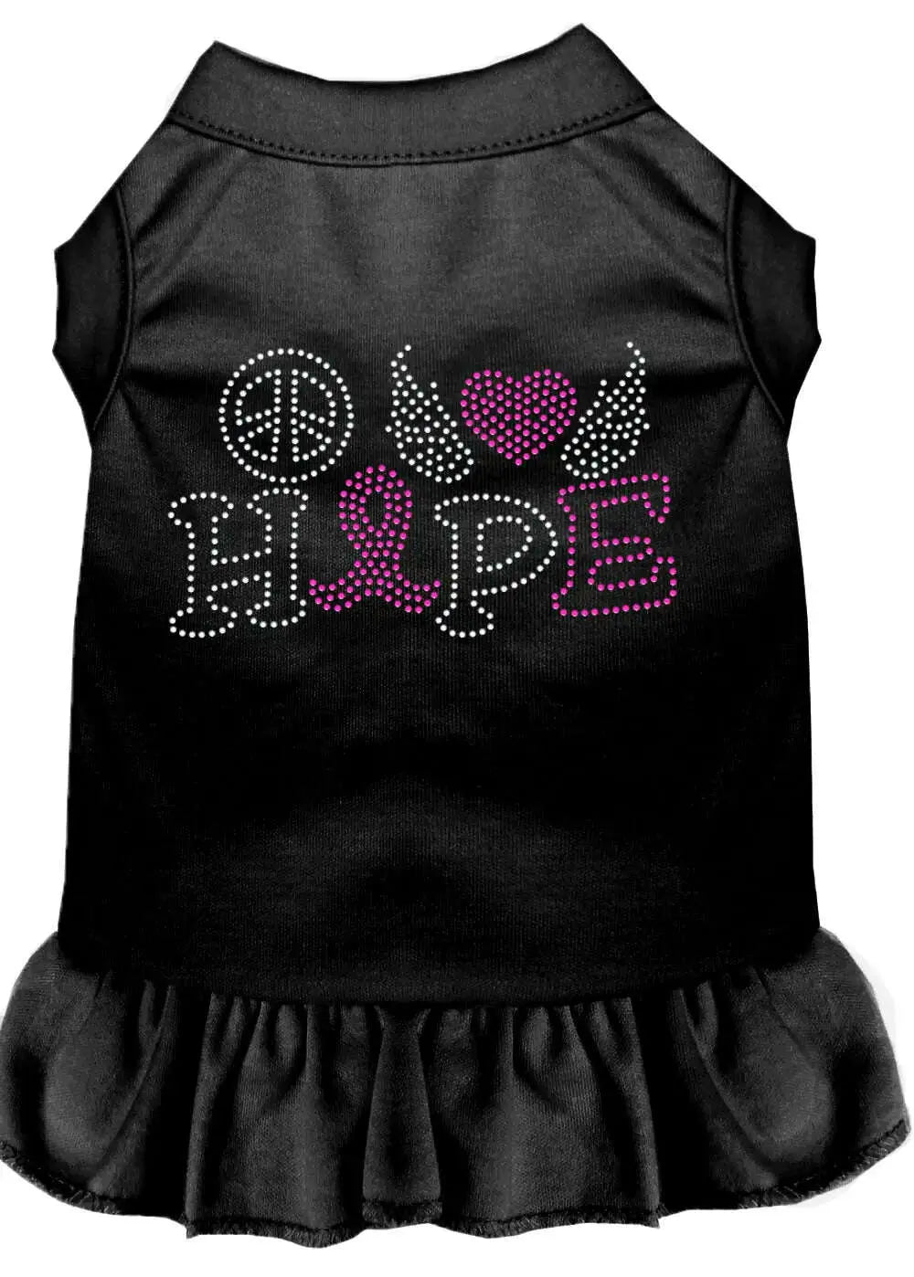 Peace-Love-Hope-Breast-Cancer-Rhinestone-Pet-Dress-Black-Xs-GreatEagleInc-319280643